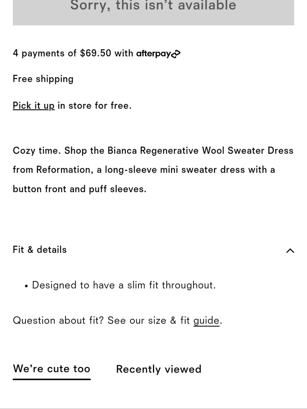 Reformation Bianca Regenerative Wool Sweater Dress In Chianti - Picture 5 of 12